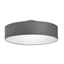Deckenleuchte Hotel, nickel matt/grau, Ø 50 cm