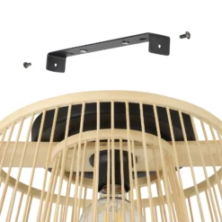 Deckenleuchte Hykeham, Ø 38 cm, natur, Bambus