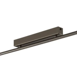 Deckenleuchte Imelo, braun, 4-flammig, Glas, Länge 140 cm