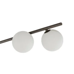 Deckenleuchte Imelo, braun, 4-flammig, Glas, Länge 140 cm
