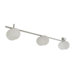 Deckenleuchte Imelo, creme, 6-flammig, Glas, Länge 200 cm