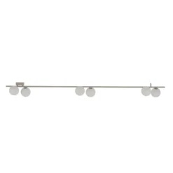 Deckenleuchte Imelo, creme, 6-flammig, Glas, Länge 200 cm