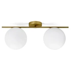 Deckenleuchte Jugen, gold, 2-flammig horizontal