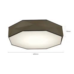 Deckenleuchte Kantoor New, Ø 88 cm, schwarz