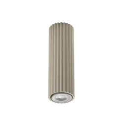 Deckenleuchte Karbon, beige, Höhe 20 cm, Aluminium