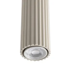 Deckenleuchte Karbon, beige, Höhe 20 cm, Aluminium