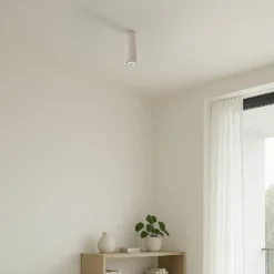 Deckenleuchte Karbon, beige, Höhe 20 cm, Aluminium