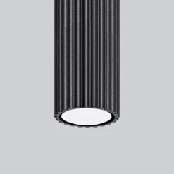 Deckenleuchte Karbon, schwarz, Höhe 20 cm, Aluminium