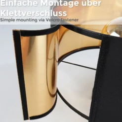 Deckenleuchte Kari, schwarz/gold, Textil, E27