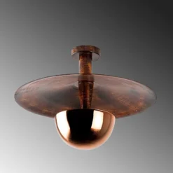 Deckenleuchte Kurt 13355, kupferfarben, Metall, Ø 48 cm