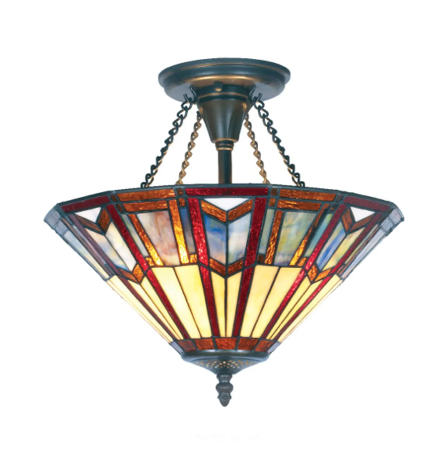 Deckenleuchte Lillie im Tiffany-Stil
