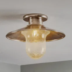 Deckenleuchte Maestrale mit klarem Glasschirm