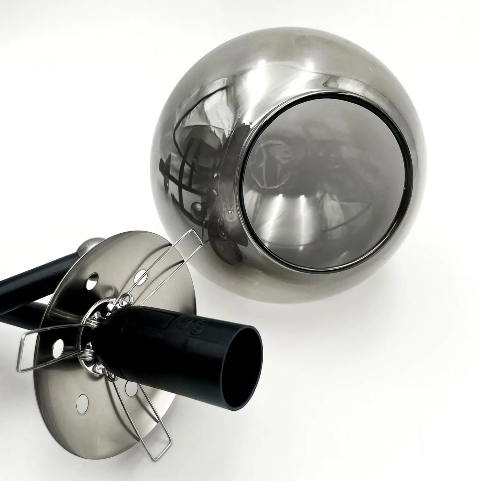 Deckenleuchte Malena, Ø 19 cm, rauchgrau, Glas/Metall 3-flg.