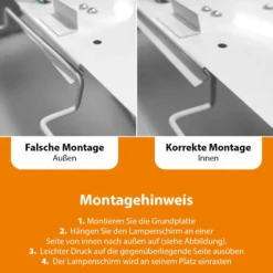 Deckenleuchte Mia, grau, Ø 50 cm
