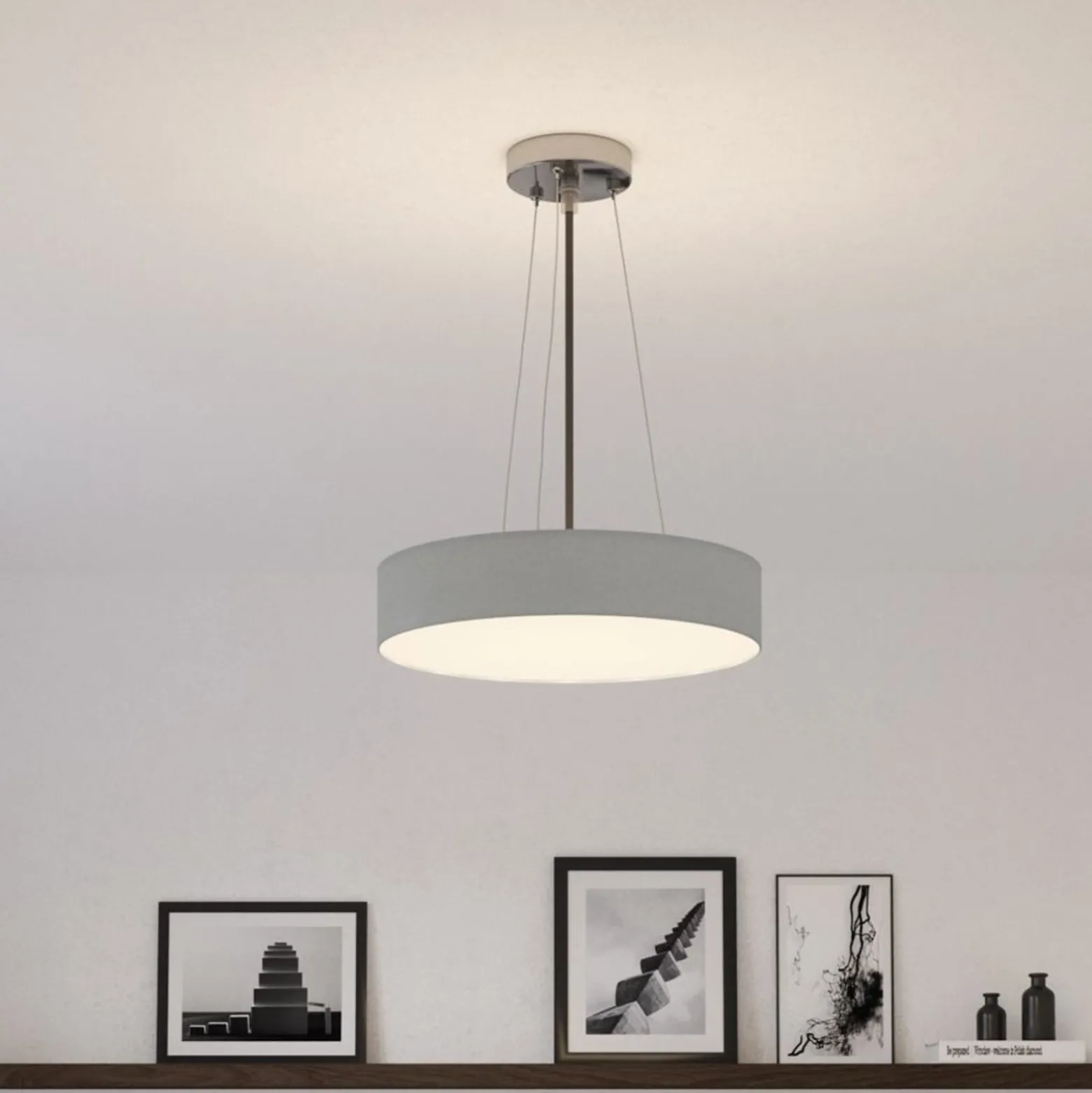 Deckenleuchte Mia, grau, Ø 50 cm