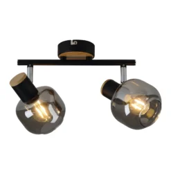 Deckenleuchte 1350122 mit Rauchglas, zweiflammig