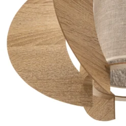 Deckenleuchte Modern C M mit Holz-Lamellen Ø 50 cm