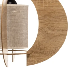 Deckenleuchte Modern C M mit Holz-Lamellen Ø 50 cm