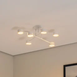 Deckenleuchte Modus 6, Stahl, sechsflammig, GX53, weiß