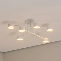 Deckenleuchte Modus 6, Stahl, sechsflammig, GX53, weiß