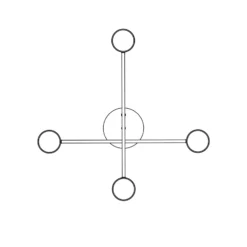 Deckenleuchte Modus 4, Stahl, vierflammig, GX53, weiß