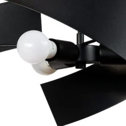 Deckenleuchte Moira, schwarz, Ø 47 cm, 3-flammig