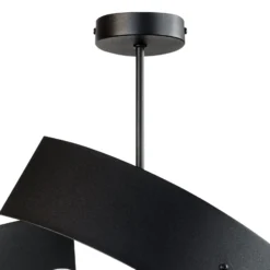 Deckenleuchte Moira, schwarz, Ø 47 cm, 3-flammig