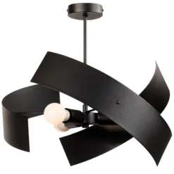 Deckenleuchte Moira, schwarz, Ø 47 cm, 3-flammig