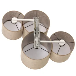 Deckenleuchte Mona Nature, 4-flg. Leinen natur