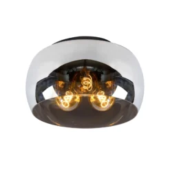 Deckenleuchte Olivia mit Rauchglas-Schirm, Ø 40 cm