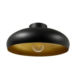 Deckenleuchte Olli, schwarz/gold Ø 40 cm, Metall, E27