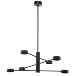 Deckenleuchte Orbit VI, schwarz, sechsflammig