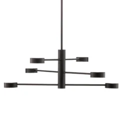 Deckenleuchte Orbit VI, schwarz, sechsflammig