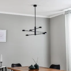 Deckenleuchte Orbit VI, schwarz, sechsflammig