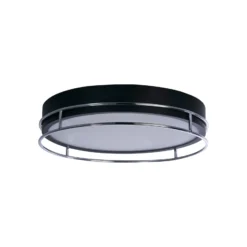 Deckenleuchte Phoenix, Ø 40 cm, schwarz / chrom, IP44