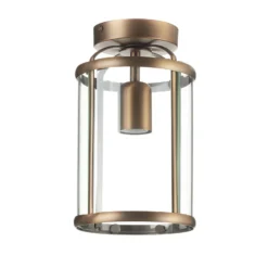 Deckenleuchte Pimpernel, bronze, Metall, Glas