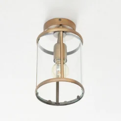 Deckenleuchte Pimpernel, bronze, Metall, Glas