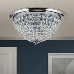 Deckenleuchte Plafond, chrom/transparent, Ø 47 cm