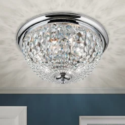 Deckenleuchte Plafond, chrom/transparent, Ø 47 cm