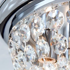Deckenleuchte Plafond, chrom/transparent, Ø 47 cm