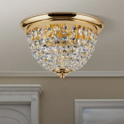 Deckenleuchte Plafond, gold/transparent, Ø 35 cm