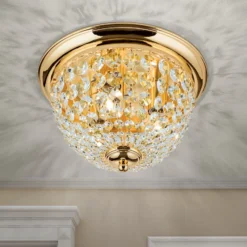 Deckenleuchte Plafond, gold/transparent, Ø 35 cm