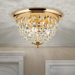 Deckenleuchte Plafond, gold/transparent, Ø 35 cm