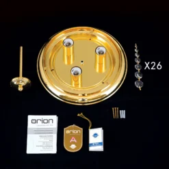 Deckenleuchte Plafond, gold/transparent, Ø 35 cm
