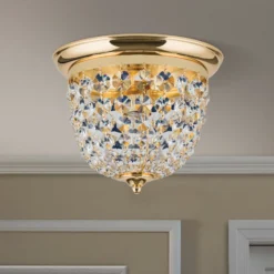 Deckenleuchte Plafond, gold/transparent, Ø 26 cm
