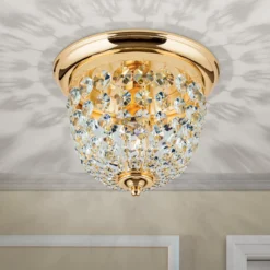 Deckenleuchte Plafond, gold/transparent, Ø 26 cm
