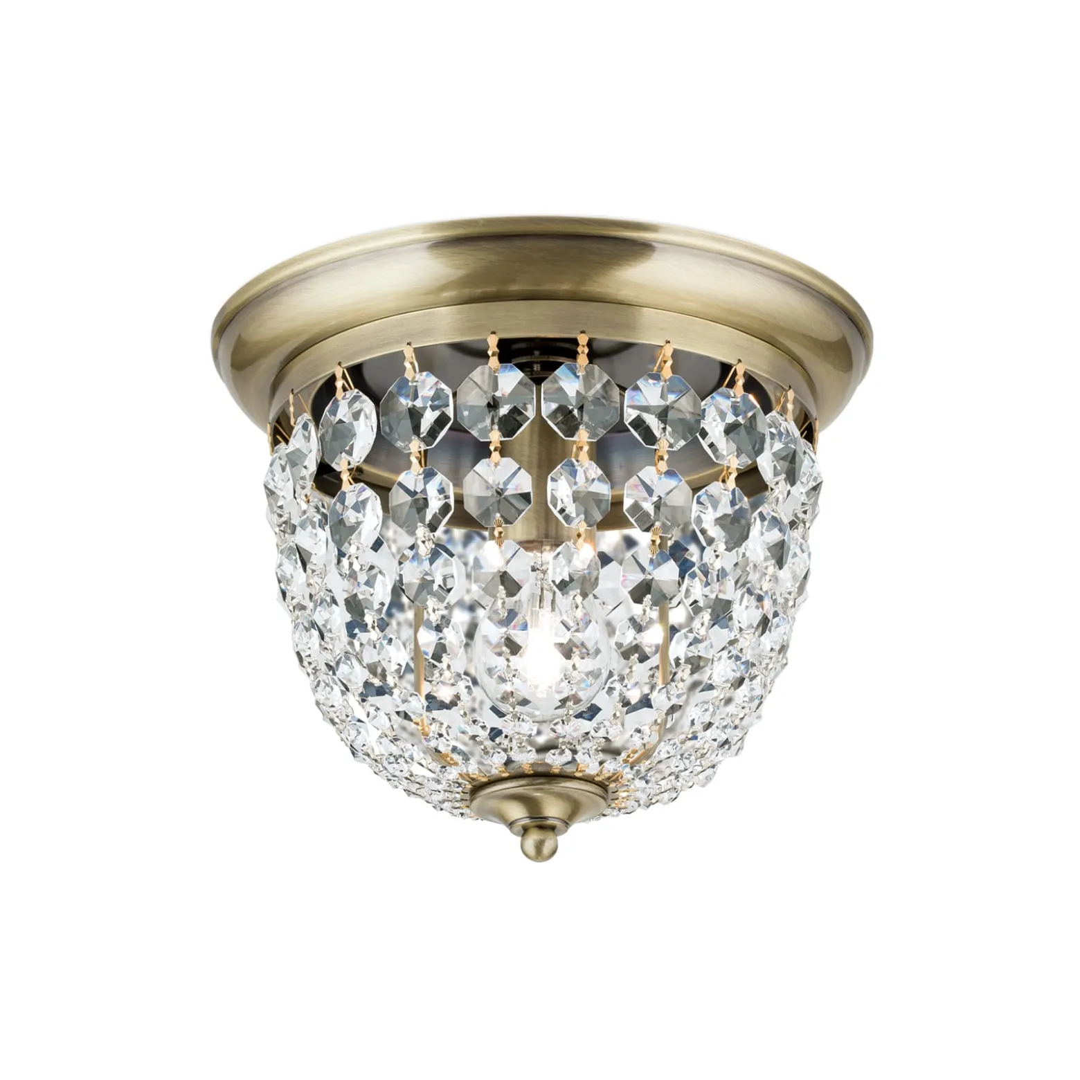 Deckenleuchte Plafond, patina/transparent, Ø 26 cm