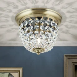 Deckenleuchte Plafond, patina/transparent, Ø 26 cm
