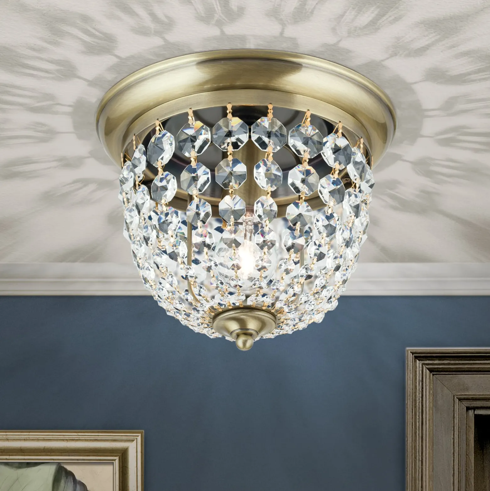Deckenleuchte Plafond, patina/transparent, Ø 26 cm