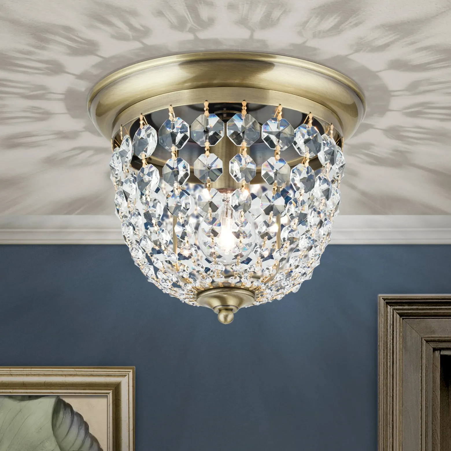 Deckenleuchte Plafond, patina/transparent, Ø 26 cm
